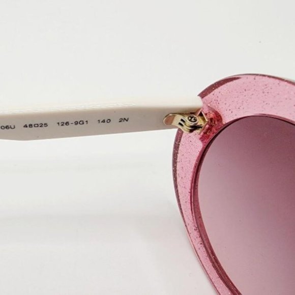 Miu Miu Pink Glitter Sunglasses - Picture 4 of 8